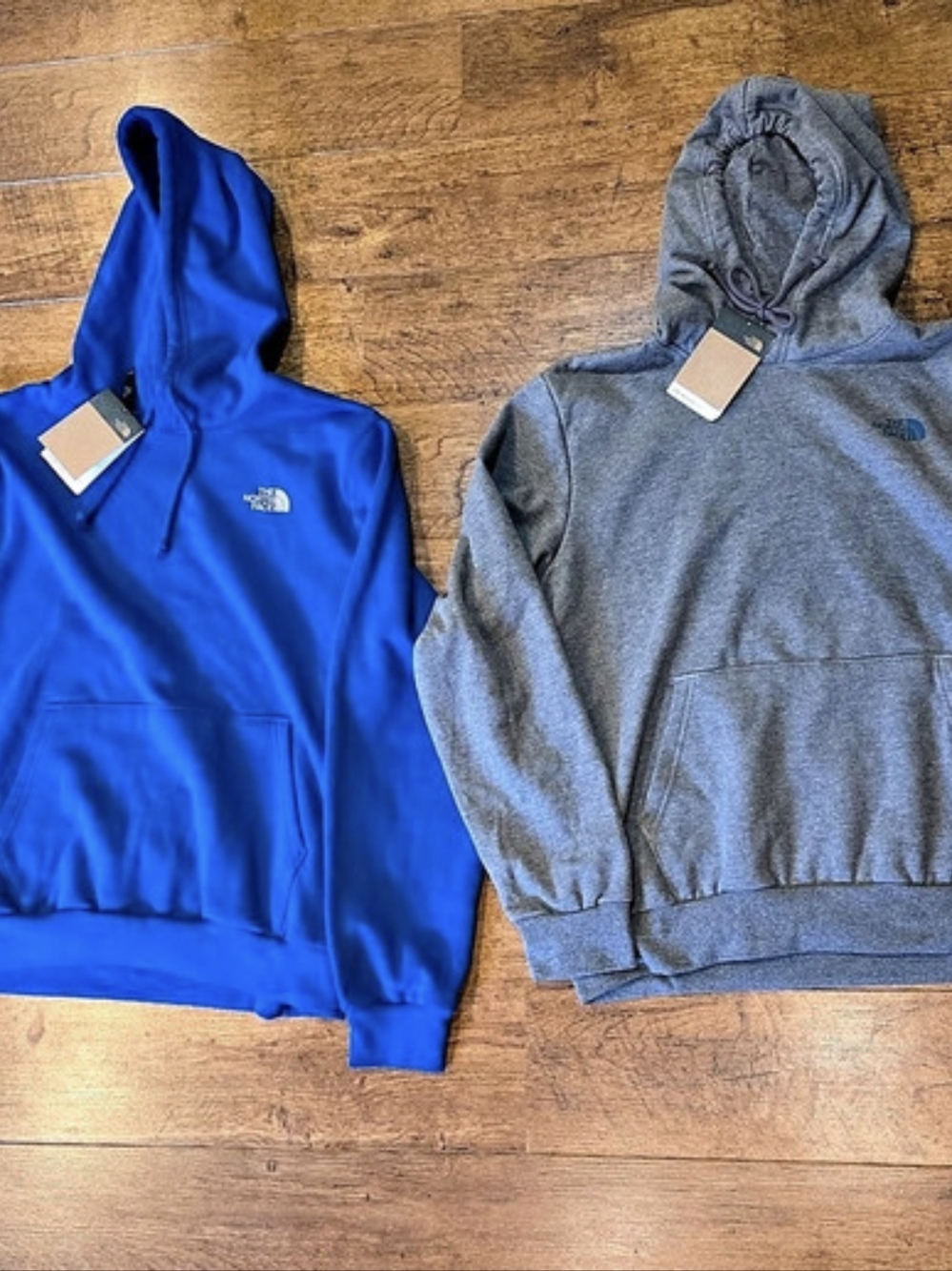 The North Face Men's Size LRG Graphic Hoodie Blue & GREY BUNDLE.